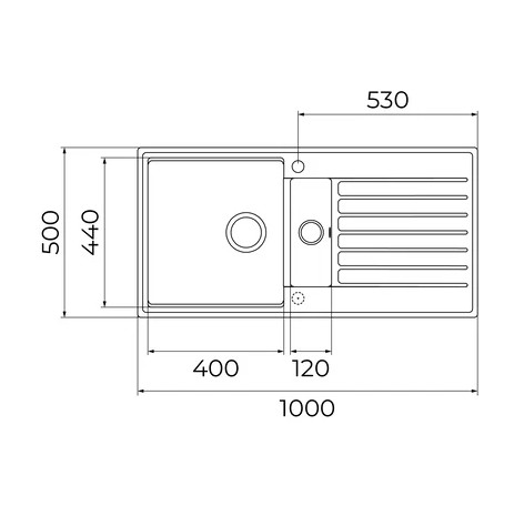 115380001-Teka Cliff 60 B-TQ 1½B 1D Siyah Granit Eviye