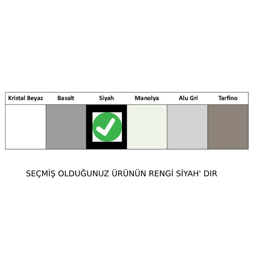 324159-Nuevo Sonas 9 Çift Hazneli Siyah Seramik Eviye