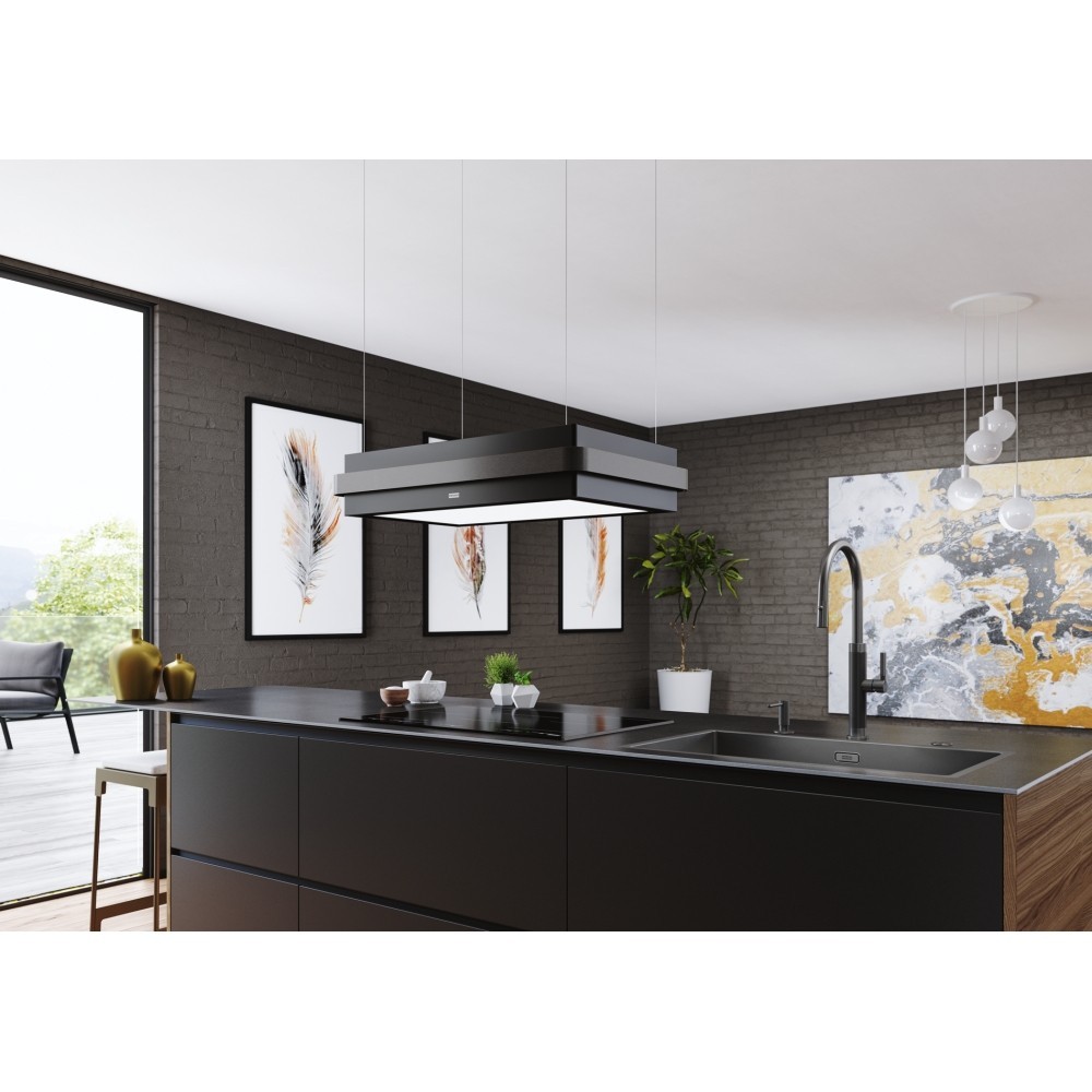 345.0726.996-Franke Mythos Masterpiece FMYS BK/AN F80 KL Matt Black+Antrasit Ada Davlumbaz