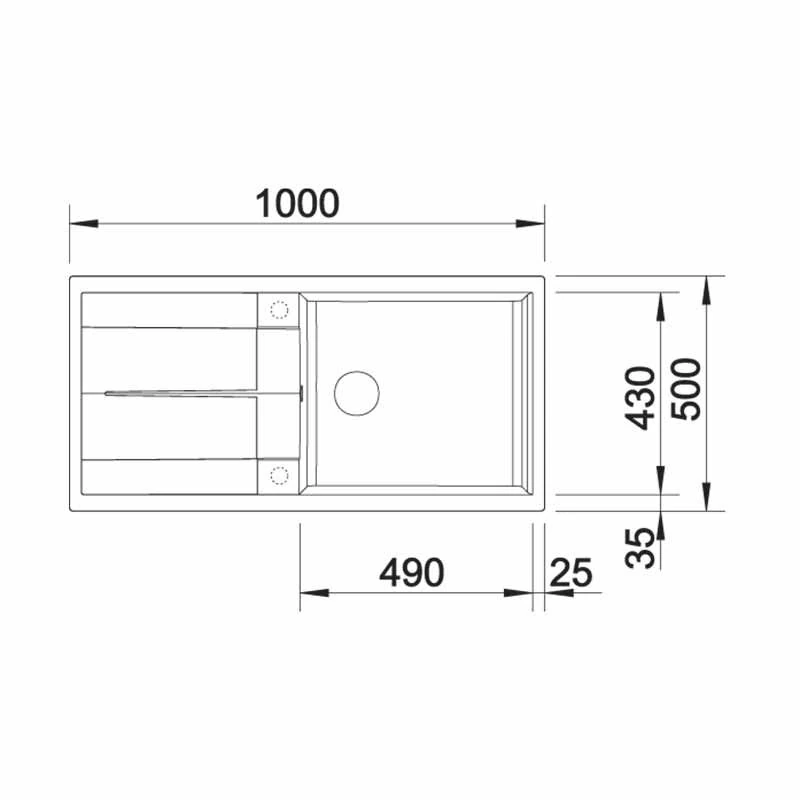 525931-Blanco Metra Xl 6 S Siyah Damlalıklı Granit Eviye