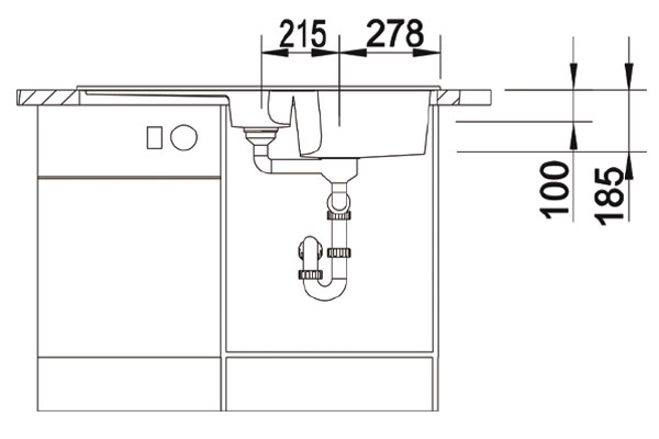 324162-Nuevo Sonas 6 S Çift Yönlü Siyah Seramik Eviye