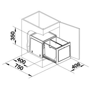 517468-Blanco Bottom Pro 45/2 Otomatik Atık Saklama Kabı