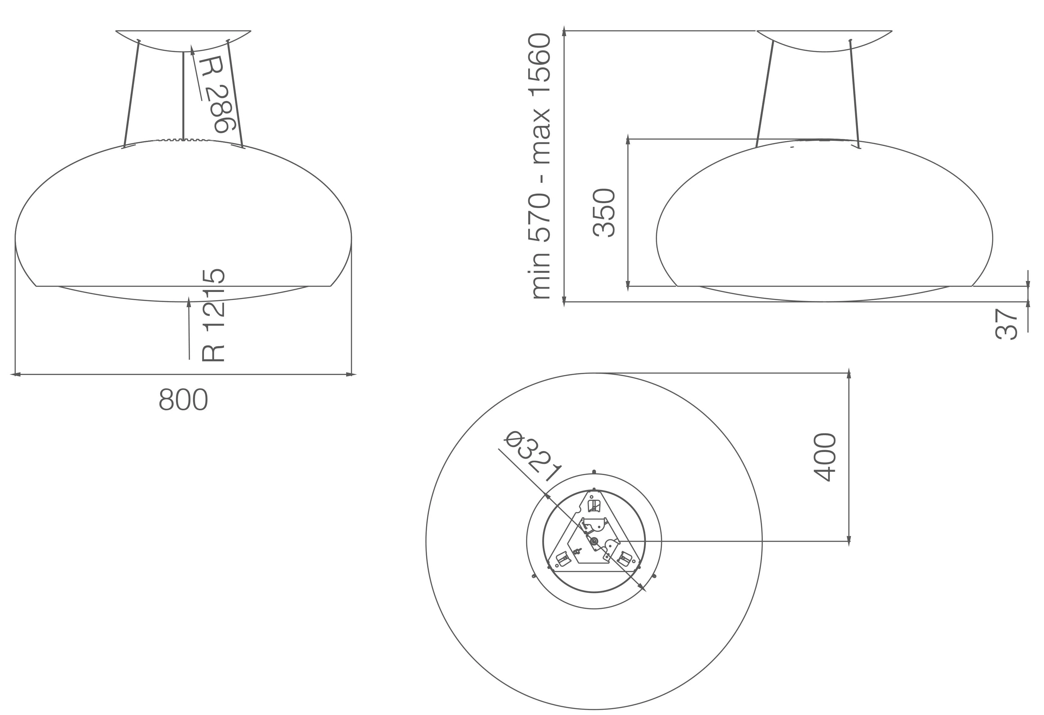 PRF0098393-Elica Ada Tipi Davlumbaz Seashell Bl/F/80 Cm Siyah