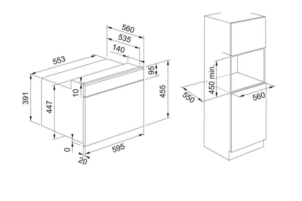 131.0606.104-Franke Fma 45 Mw Xs 45 Cm Siyah/inox Mikrodalga