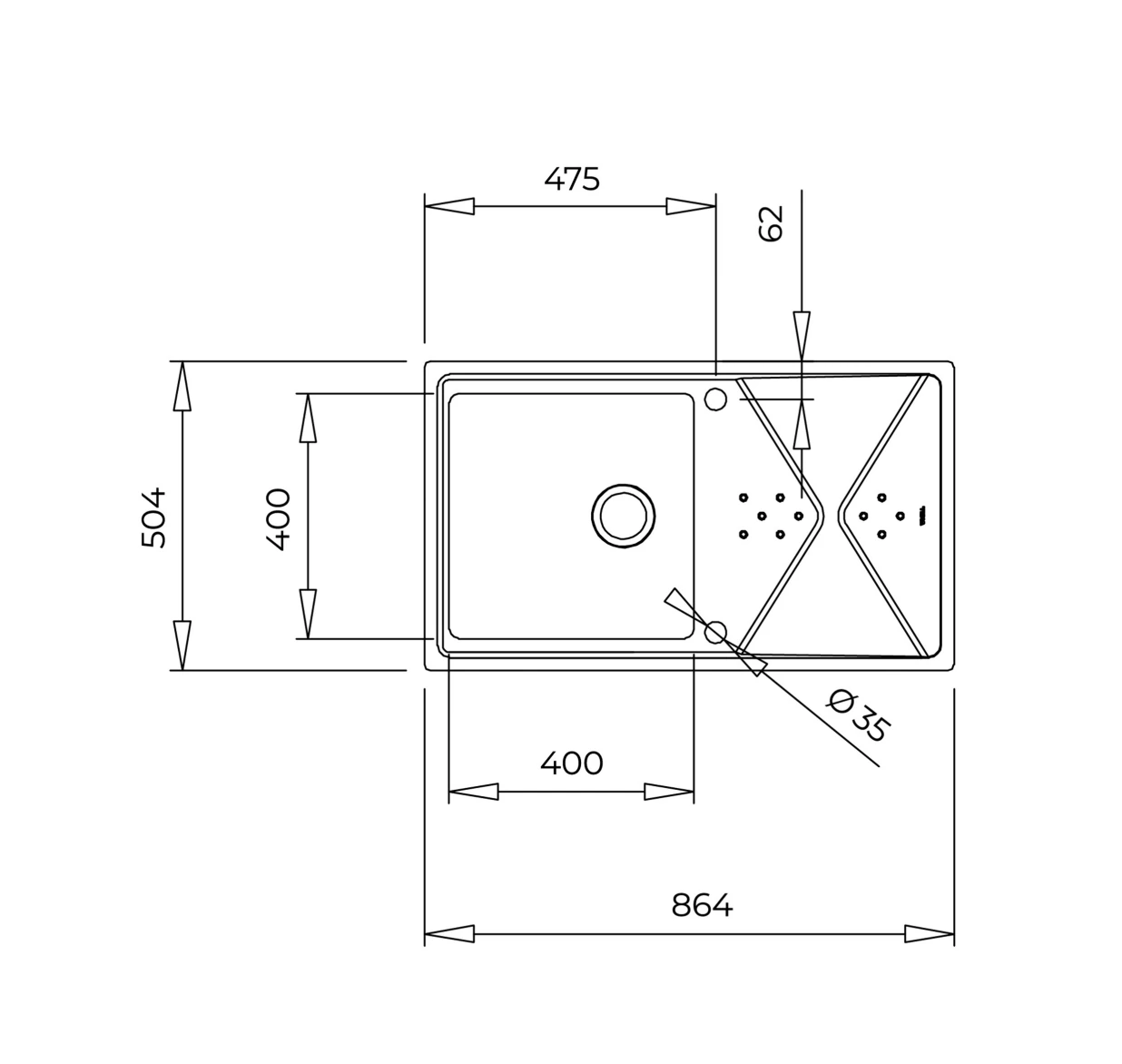 115100022-Teka Brooklyn 50 M-Xp Çelik Eviye