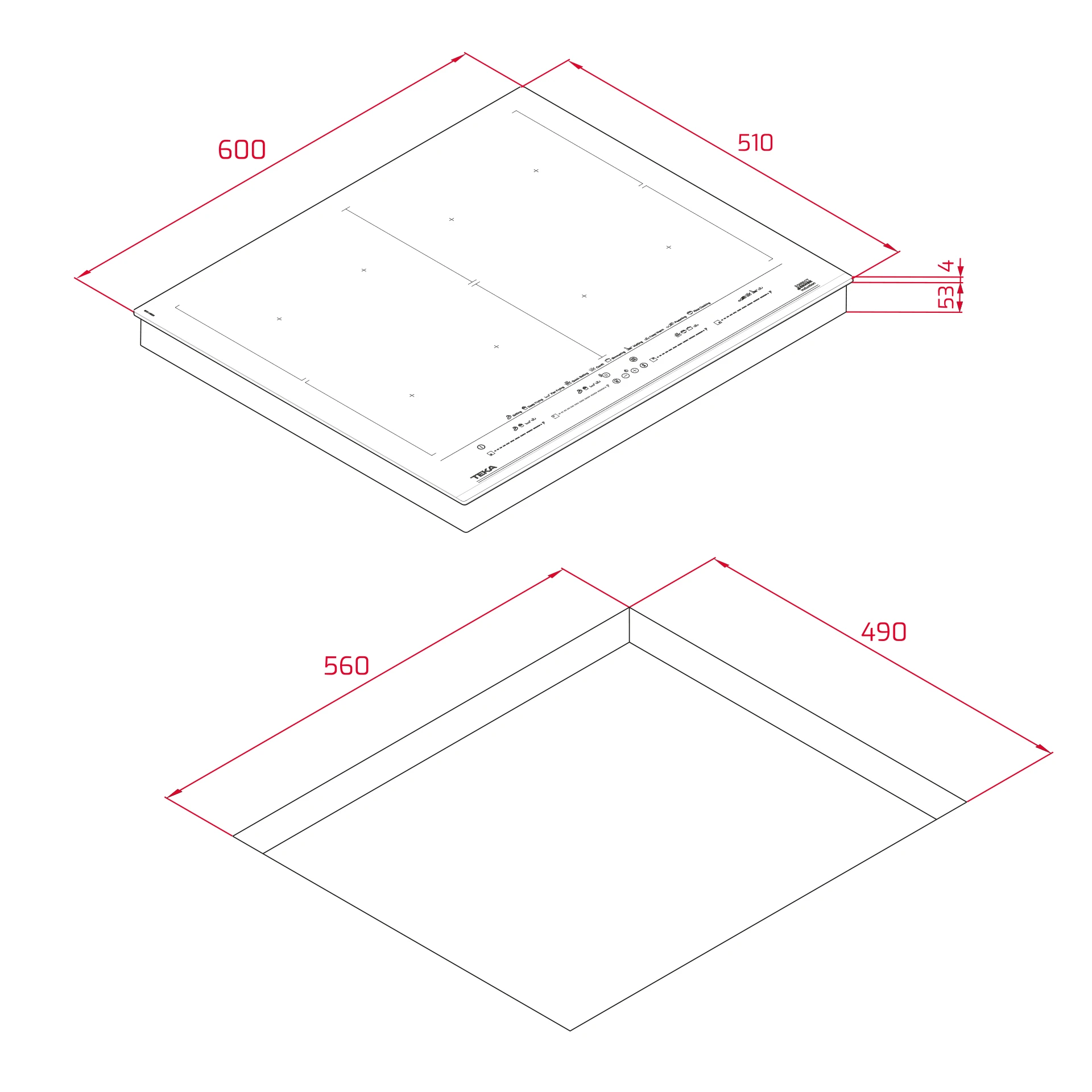112500037-TekaIZF 68700 MST BK İndüksiyonlu Ocak