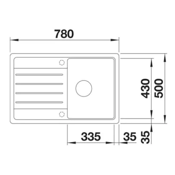 522203-Blanco Legra 45 S Beyaz Granıt Eviye