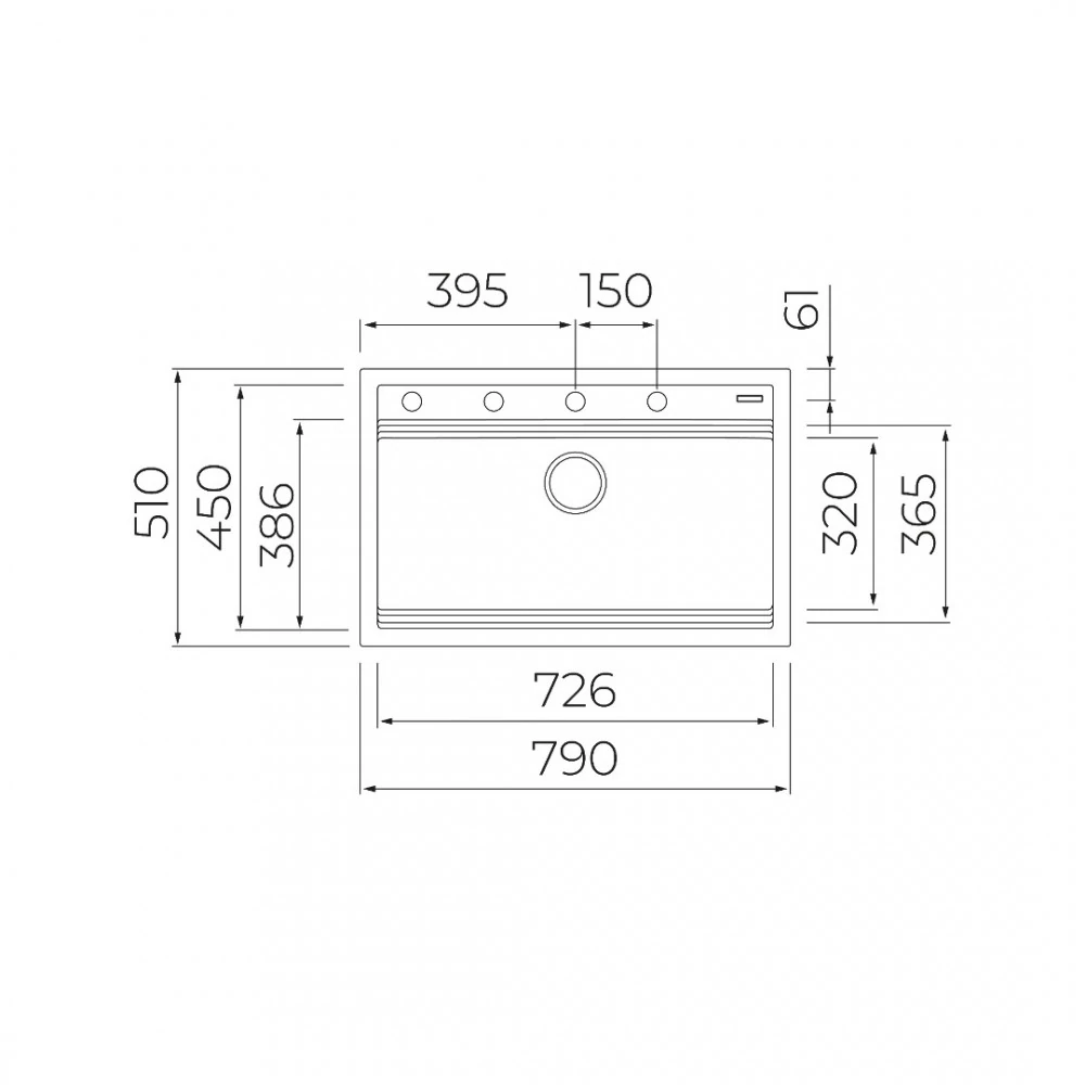 115230057-Teka NOVA 80 WS-TG Siyah Granit Evye