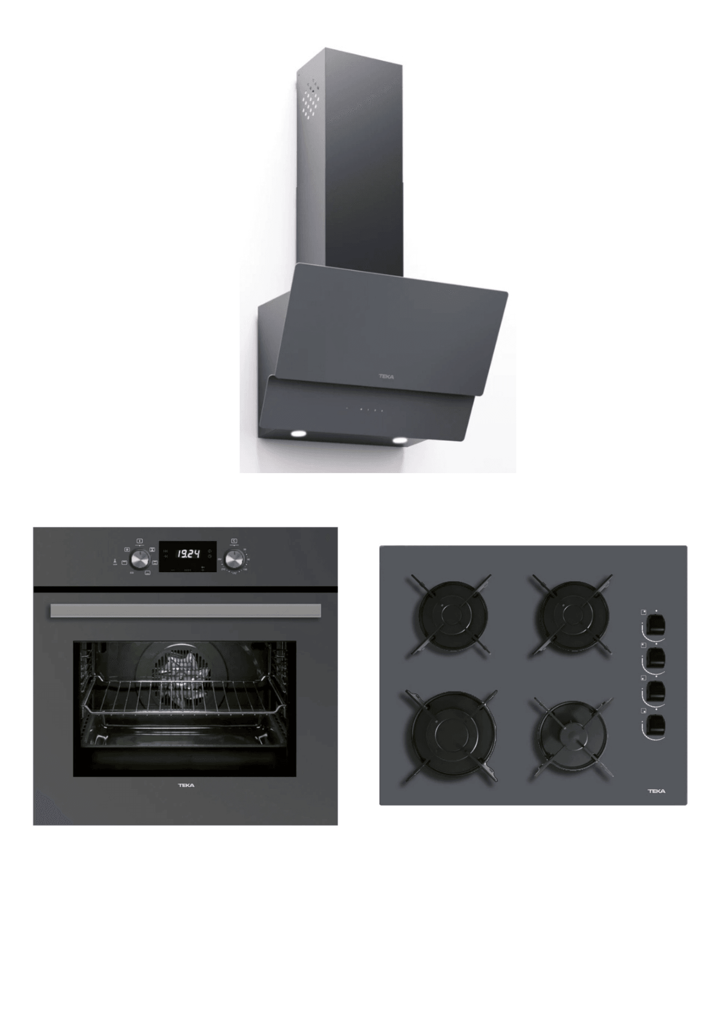 Teka Chef 4 Gri Cam Ankastre Set
