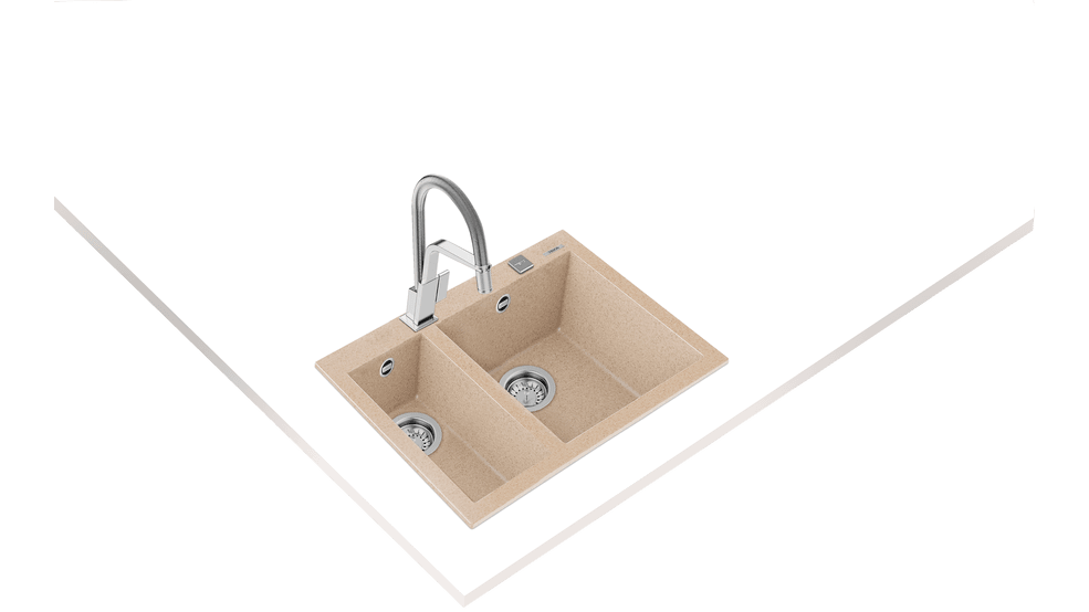 115260021-Teka Forsquare 590 Tg Avena Beige Granit Eviye