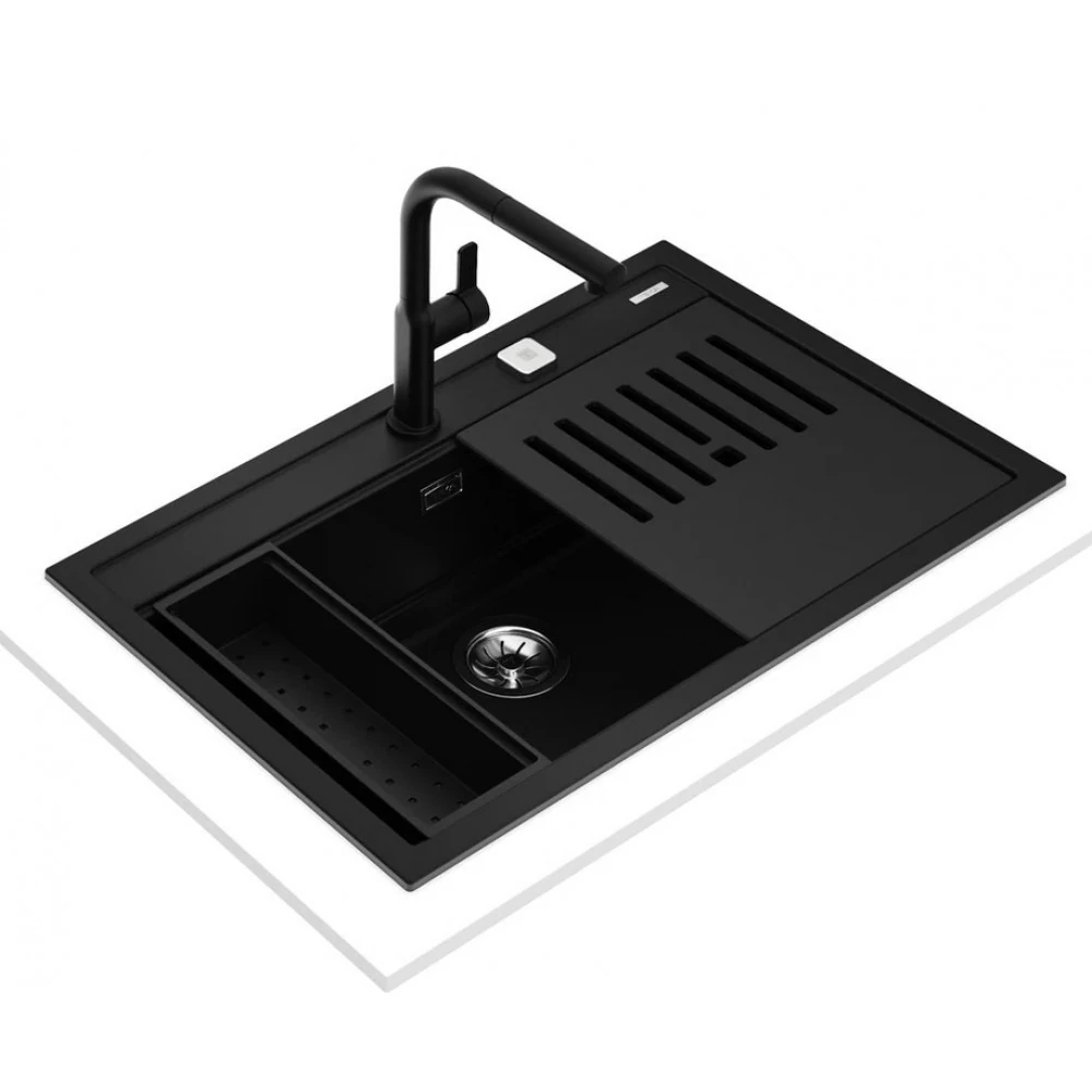 115230057-Teka NOVA 80 WS-TG Siyah Granit Evye