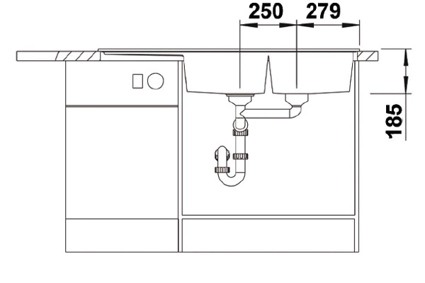 344160-Nuevo Sonas 8 S Sağ Damlalıklı Alu Gri Seramik Eviye