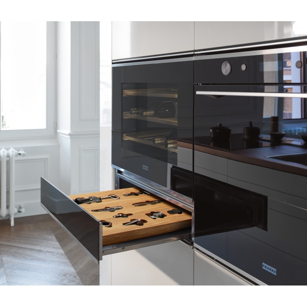 131.0691.006-Franke Fmy 14 Wcrd Xs Black+İnox Frame Şaraplik Aksesuar Çekmecesi Siyah + İnox