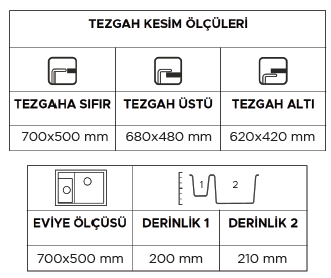 Onıx 2B 765 Granit Eviye (Graphite Grey)