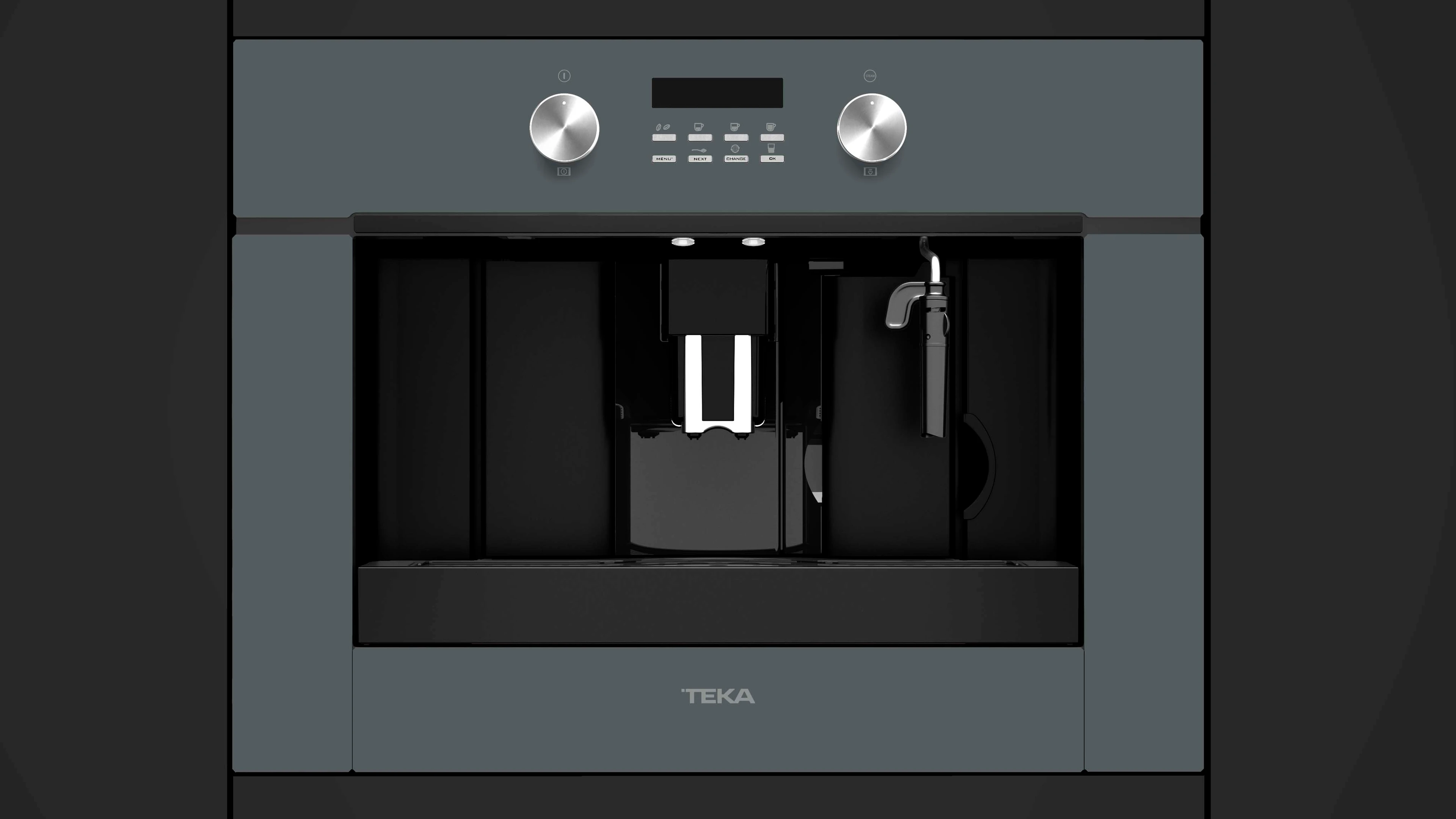 111630003-Teka CLC 855 GM ST Gri Ankastre Kahve Makinesi