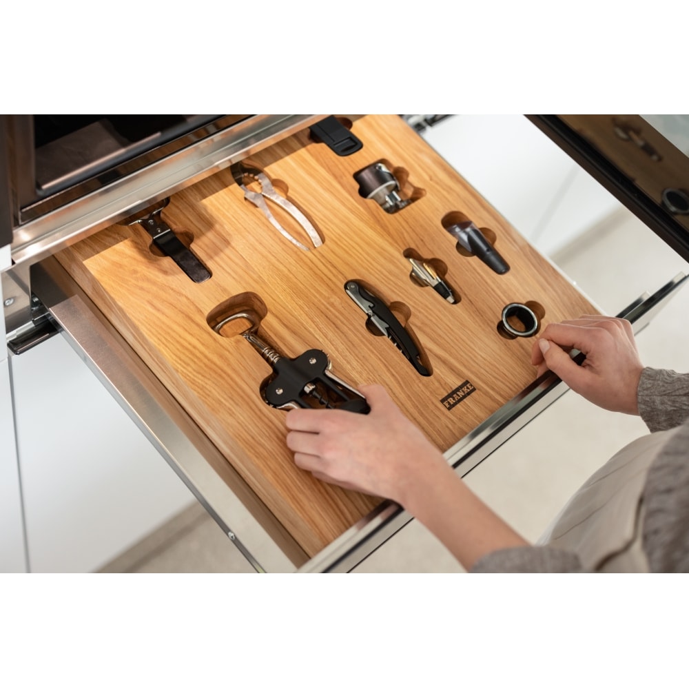 131.0691.006-Franke Fmy 14 Wcrd Xs Black+İnox Frame Şaraplik Aksesuar Çekmecesi Siyah + İnox