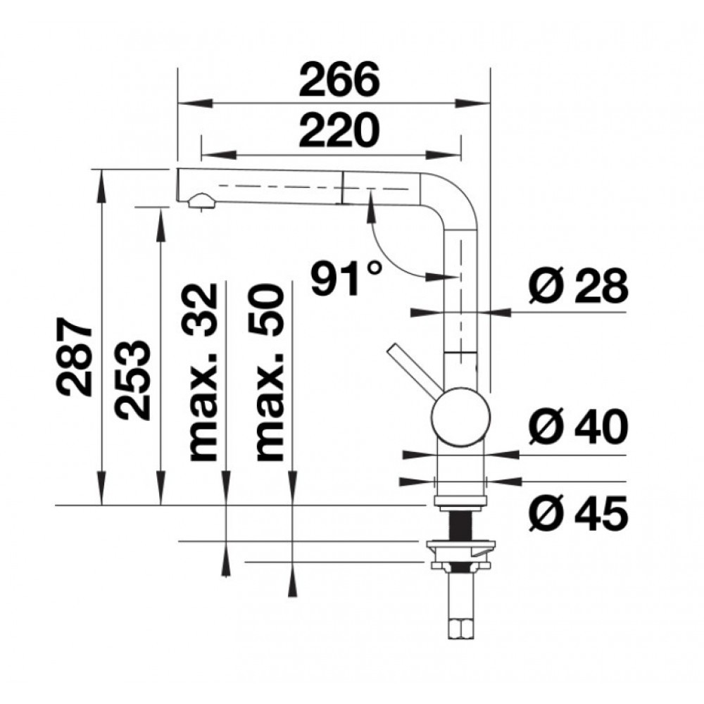 512402-Blanco Linus S Krom Armatür