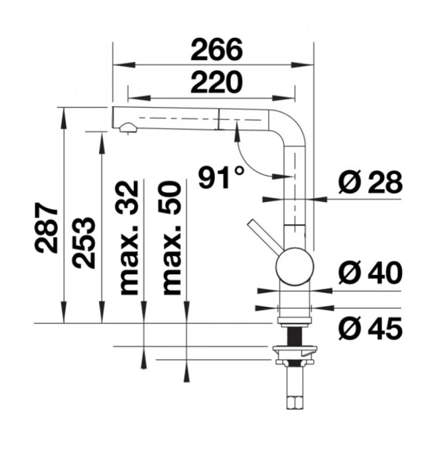 516692-Blanco Linus-S Silgranit Beyaz Armatür