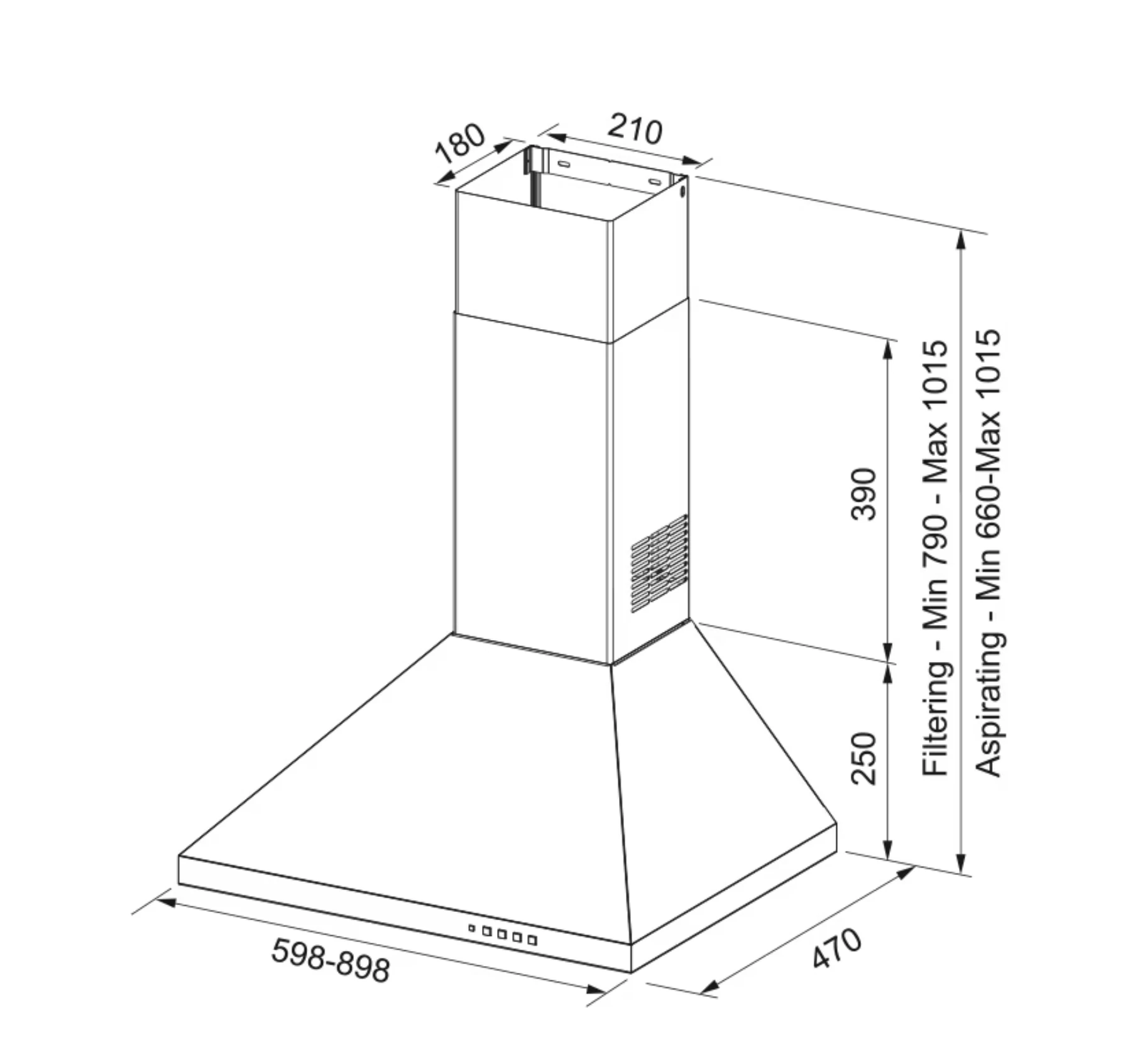 320.0528.016-Franke Fdl 9165 Xs/900 İnox Davlumbaz