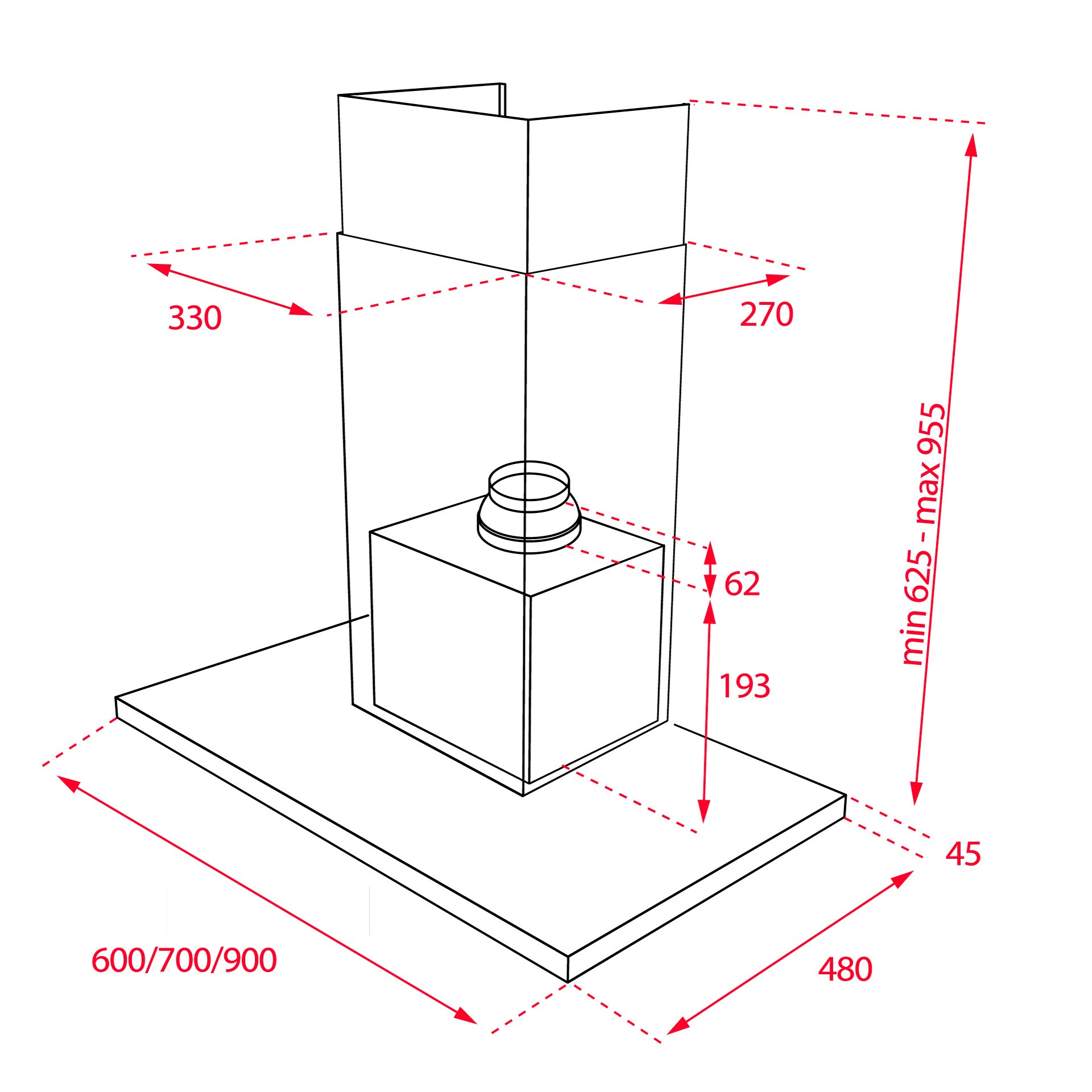 40484830-Teka DSJ 650 Ultra Slim Duvar Tipi Davlumbaz