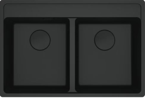 114.0661.674-Franke Maris Mrg 620-35-35 Tl Mat Black Granit Eviye