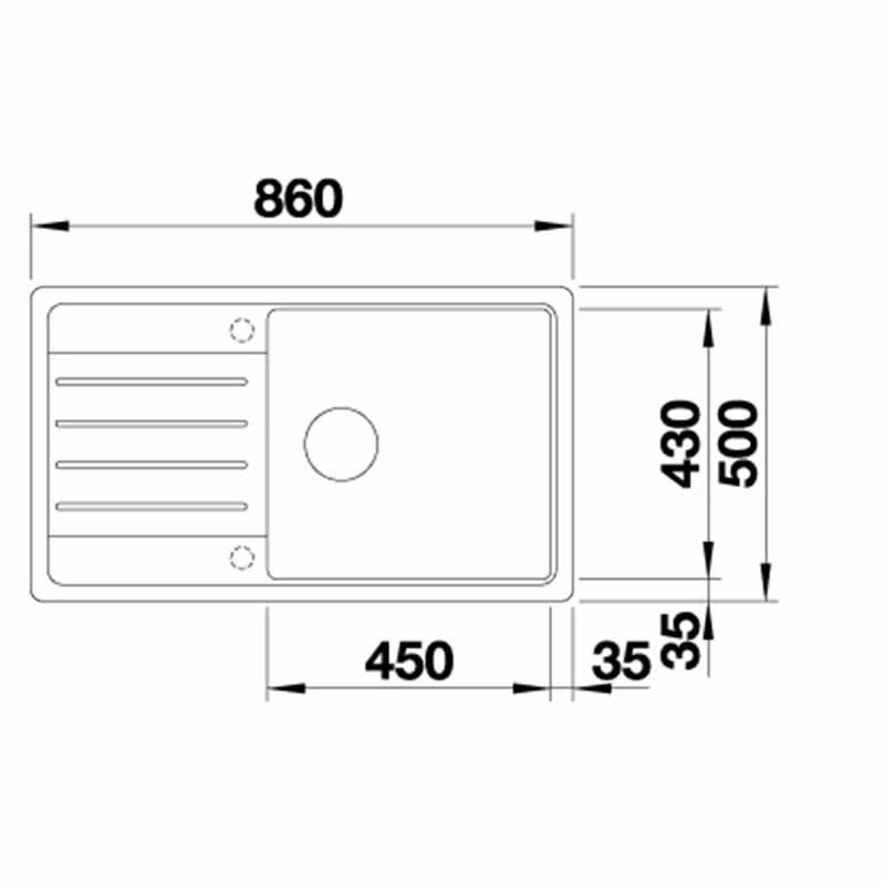 523328-Blanco Legra Xl 6 S Damlalıklı Granit Eviye Beyaz