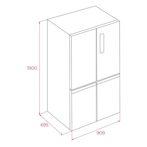 113430065-Teka RMF 77960 Dark SS Inox Buzdolabı