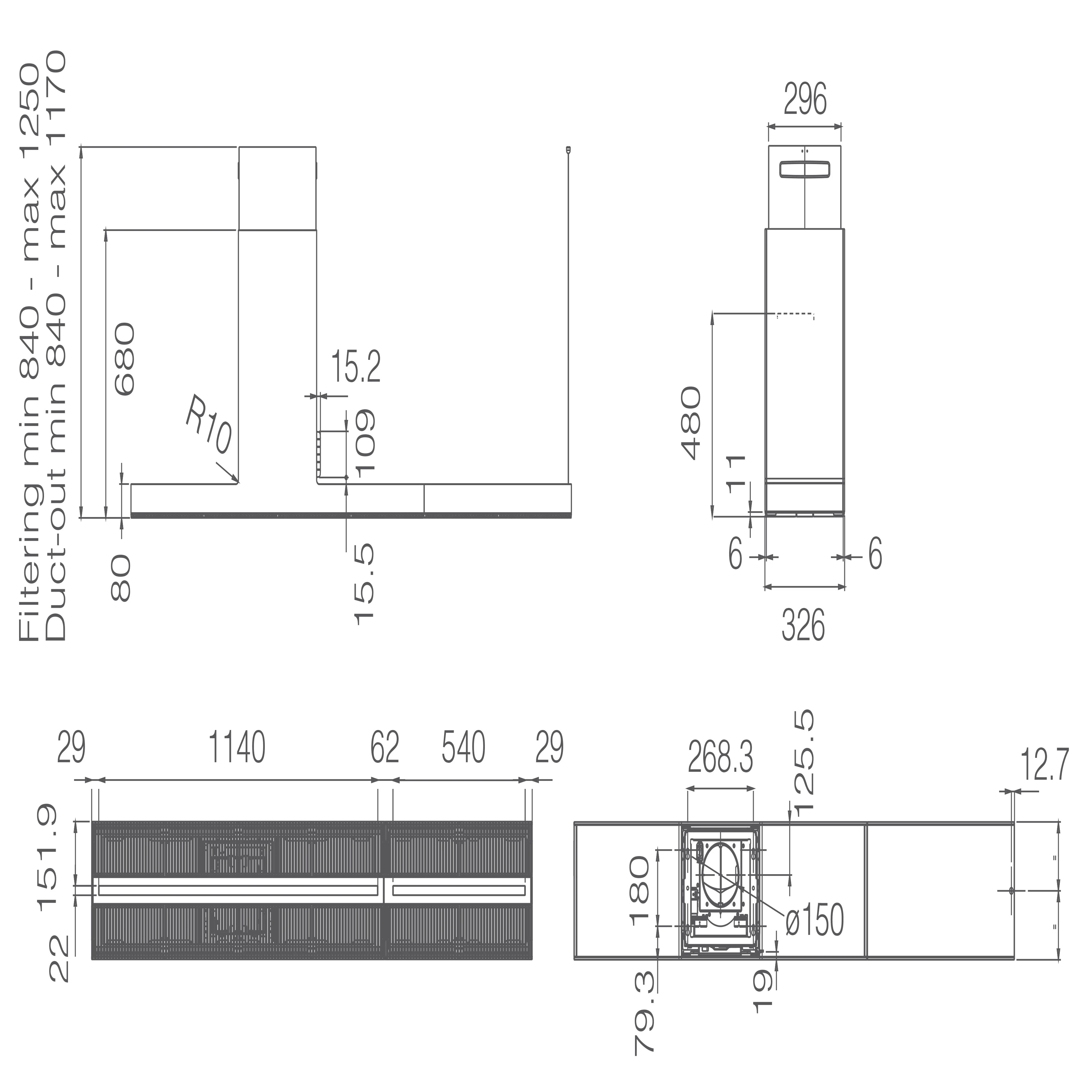 PRF0146291-Elica Ada Tipi Davlumbaz Haıku Island Wh/A/180 Cm Beyaz