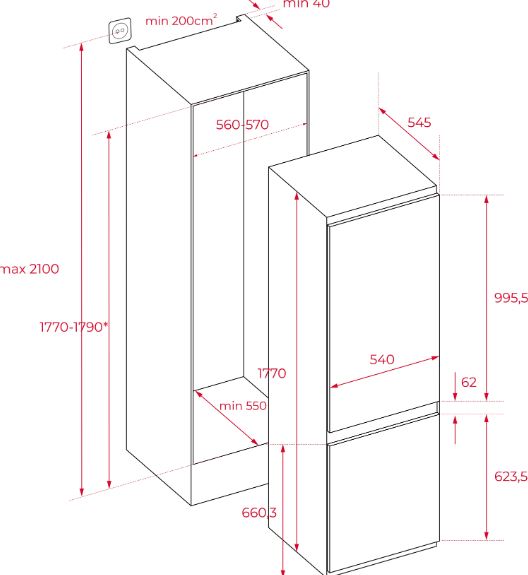 113570017-Teka RBF 43330 FI EU Ankastre Buzdolabı