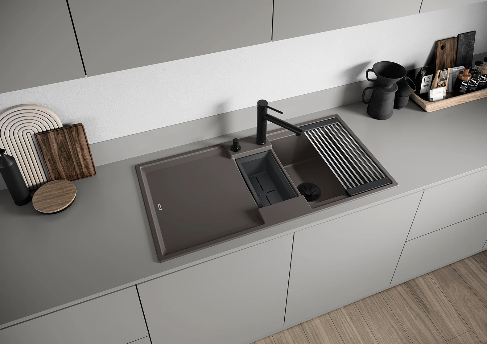 527608-Blanco Adıra 6 S Kahve Granit Eviye