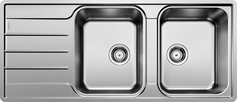 523036-Blanco Lemıs 8 S - If 2 Göz Damlalıklı Inox Eviye