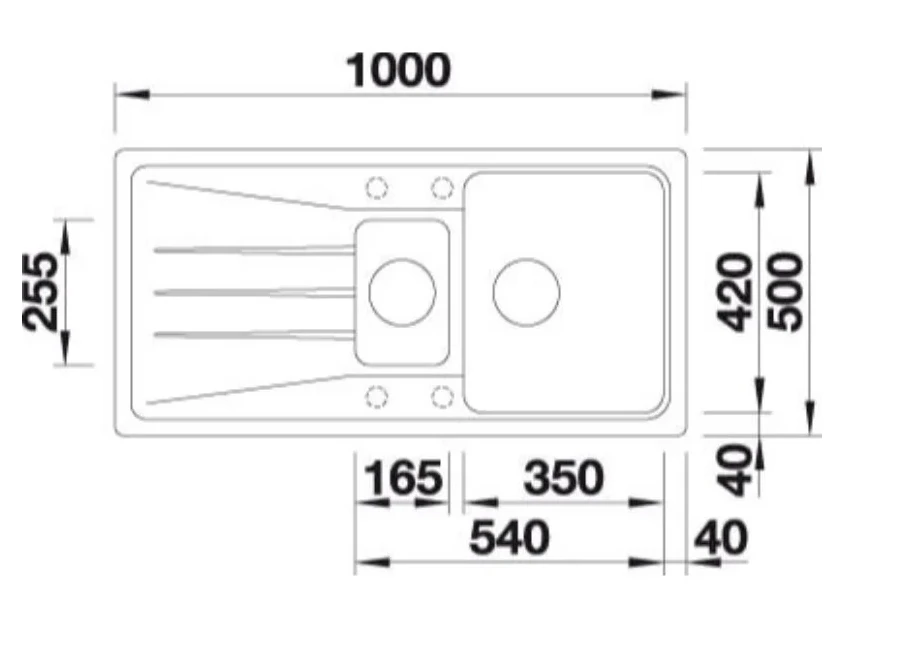 519852-Blanco Sona 6 S Antrasit Granit Eviye