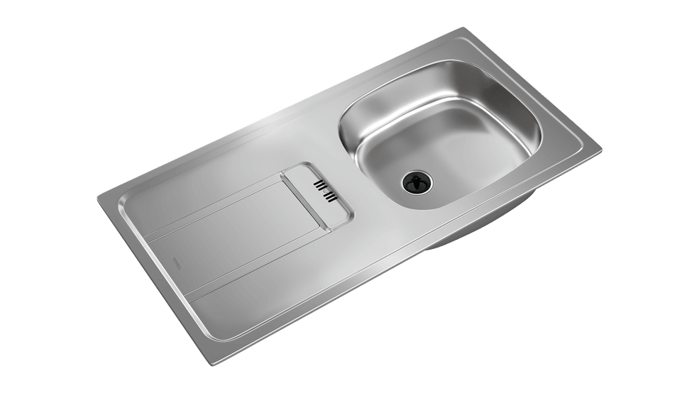 115120043-Teka GRAVITY 45 E-XM 1B 1D Sol Mikroketen Çelik Eviye