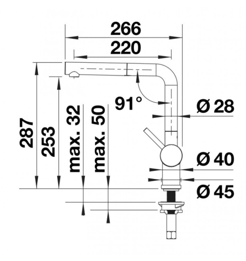 518813-Blanco Linus-S Silgranit Kaya Gri Armatür