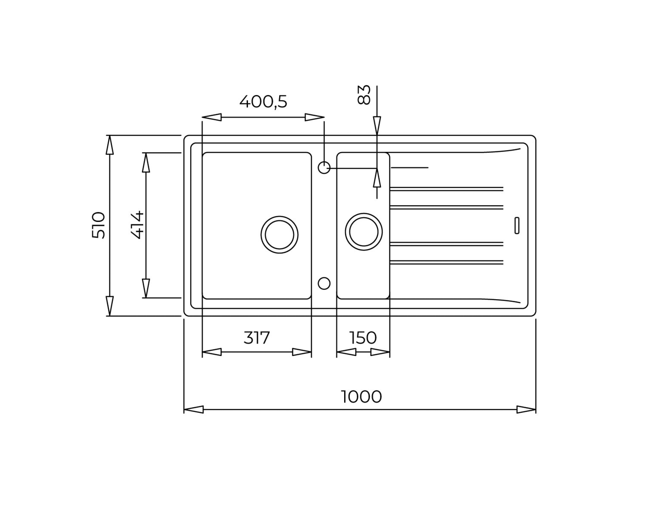 115360007-Teka Stone 60 B-Tg Metallic Grey Granit Eviye