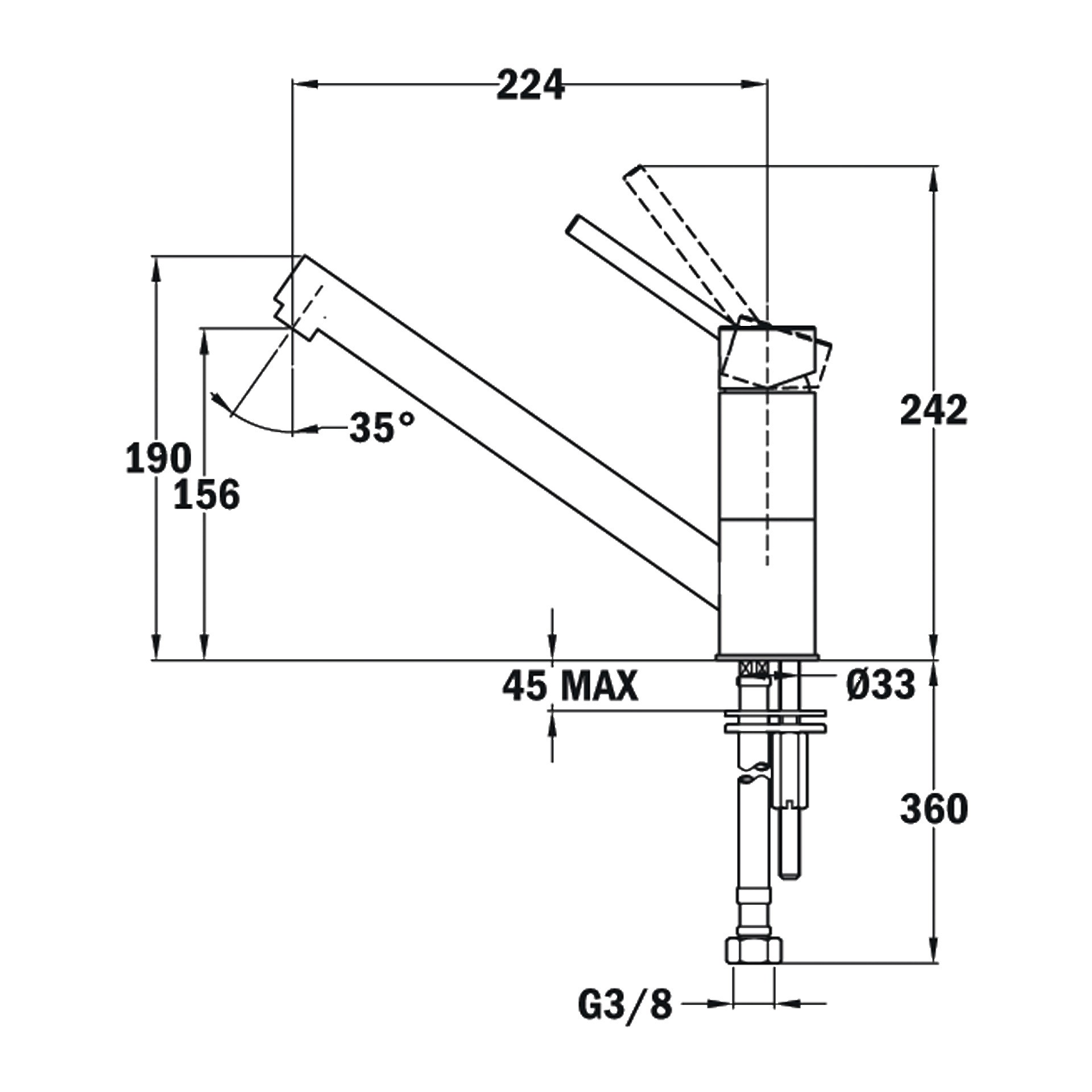 509130200-Teka AUK 913 Krom Armatür