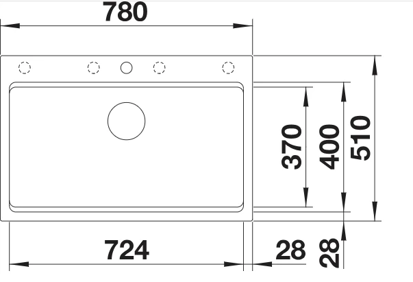 527262-Blanco Etagon 8 Tezgah Üstü Volcano Gri Granit Eviye