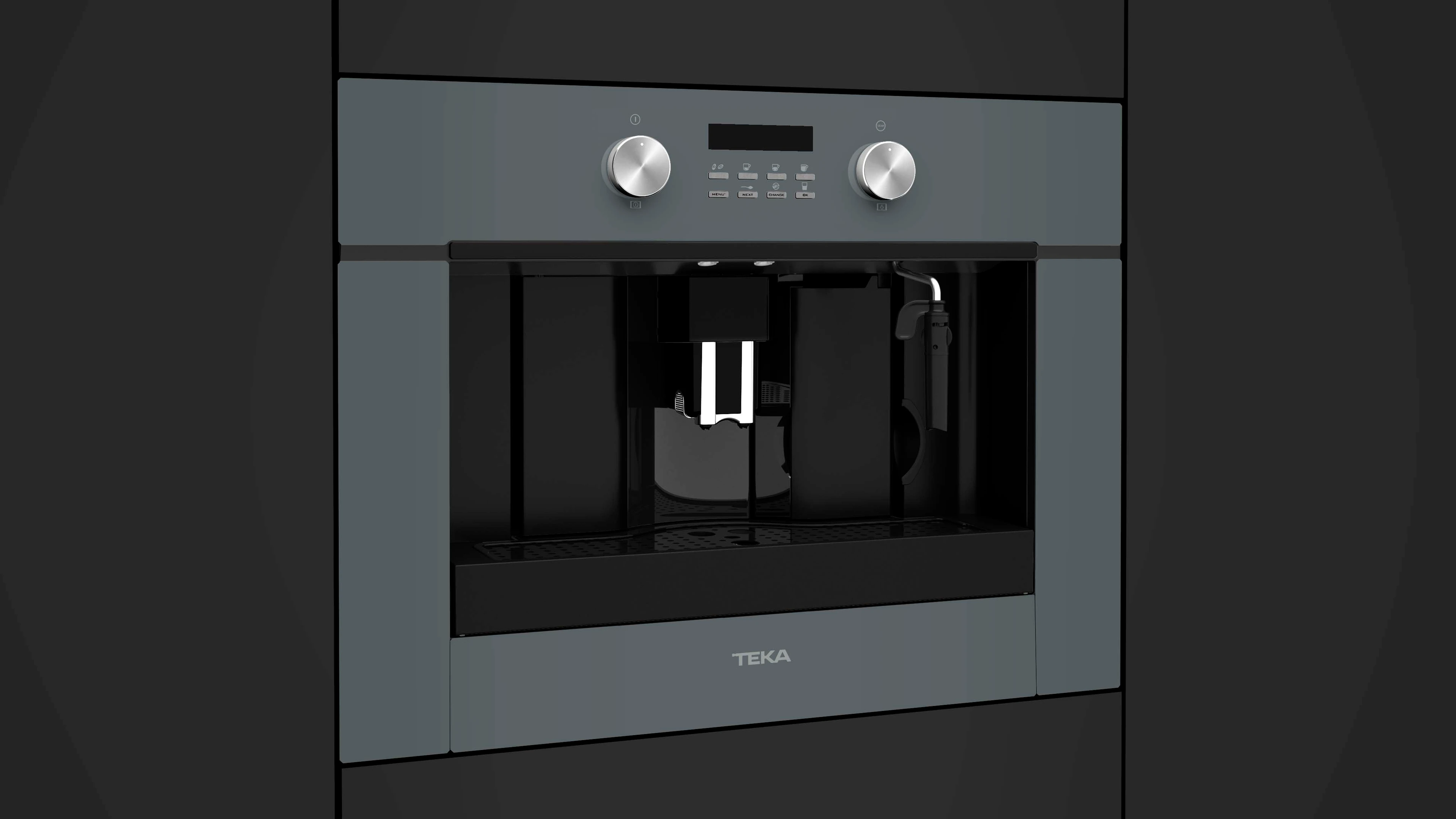 111630003-Teka CLC 855 GM ST Gri Ankastre Kahve Makinesi