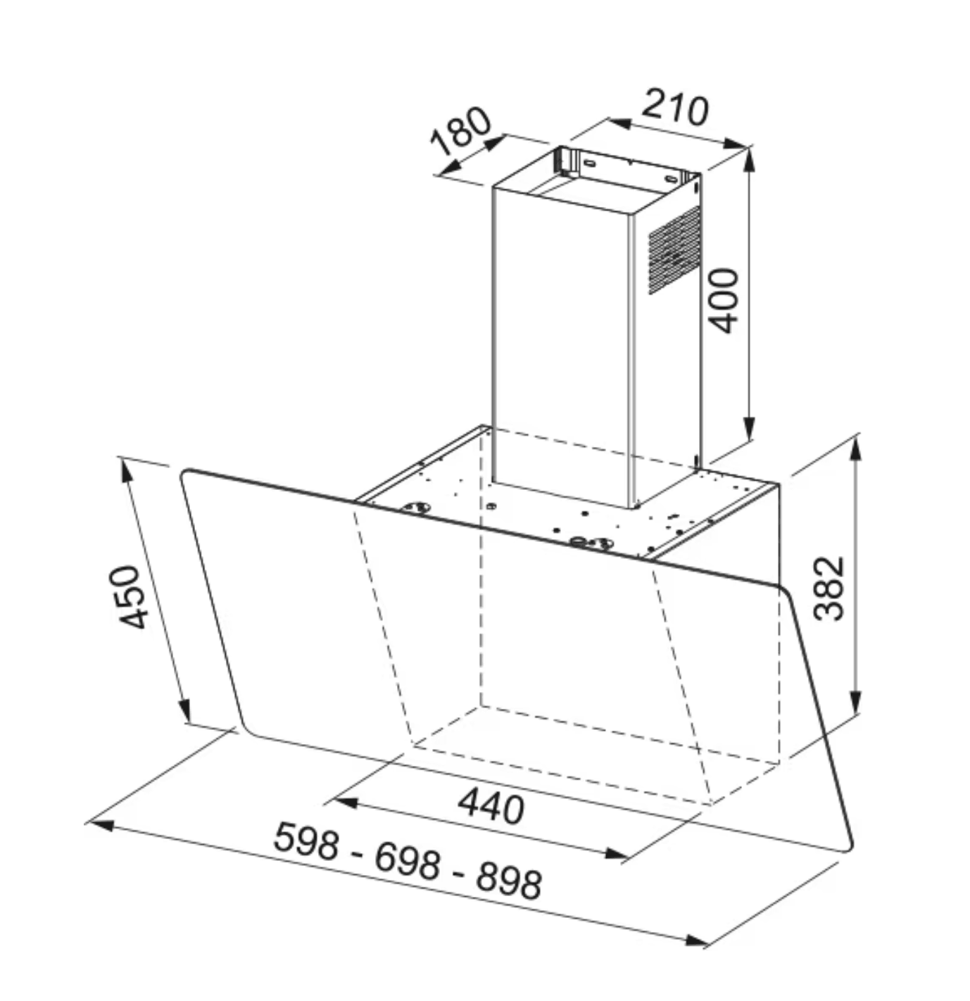 330.0516.054-Franke Fpj V 615 V Bk/Ss A 60 Cm Siyah Davlumbaz