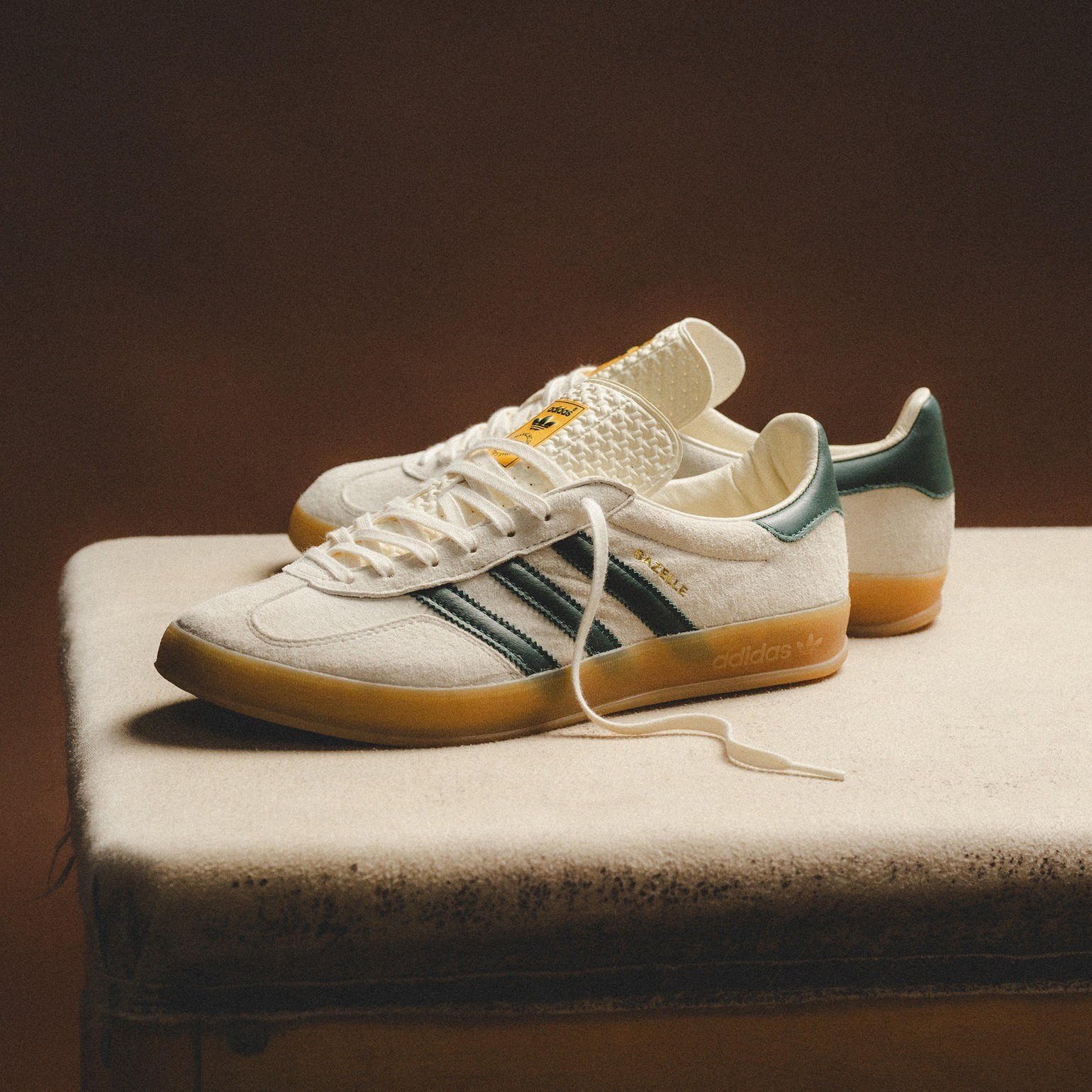 adidas Gazelle Indoor Cream White Collegiate Green Gum