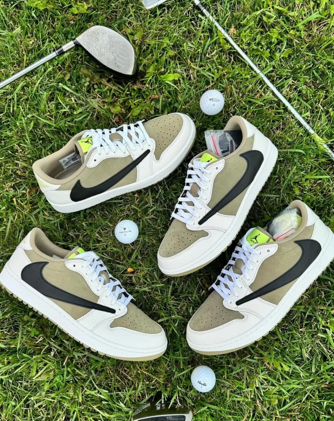 Nike Air Jordan 1 Retro Low Golf Travis Scott Neutral Olive