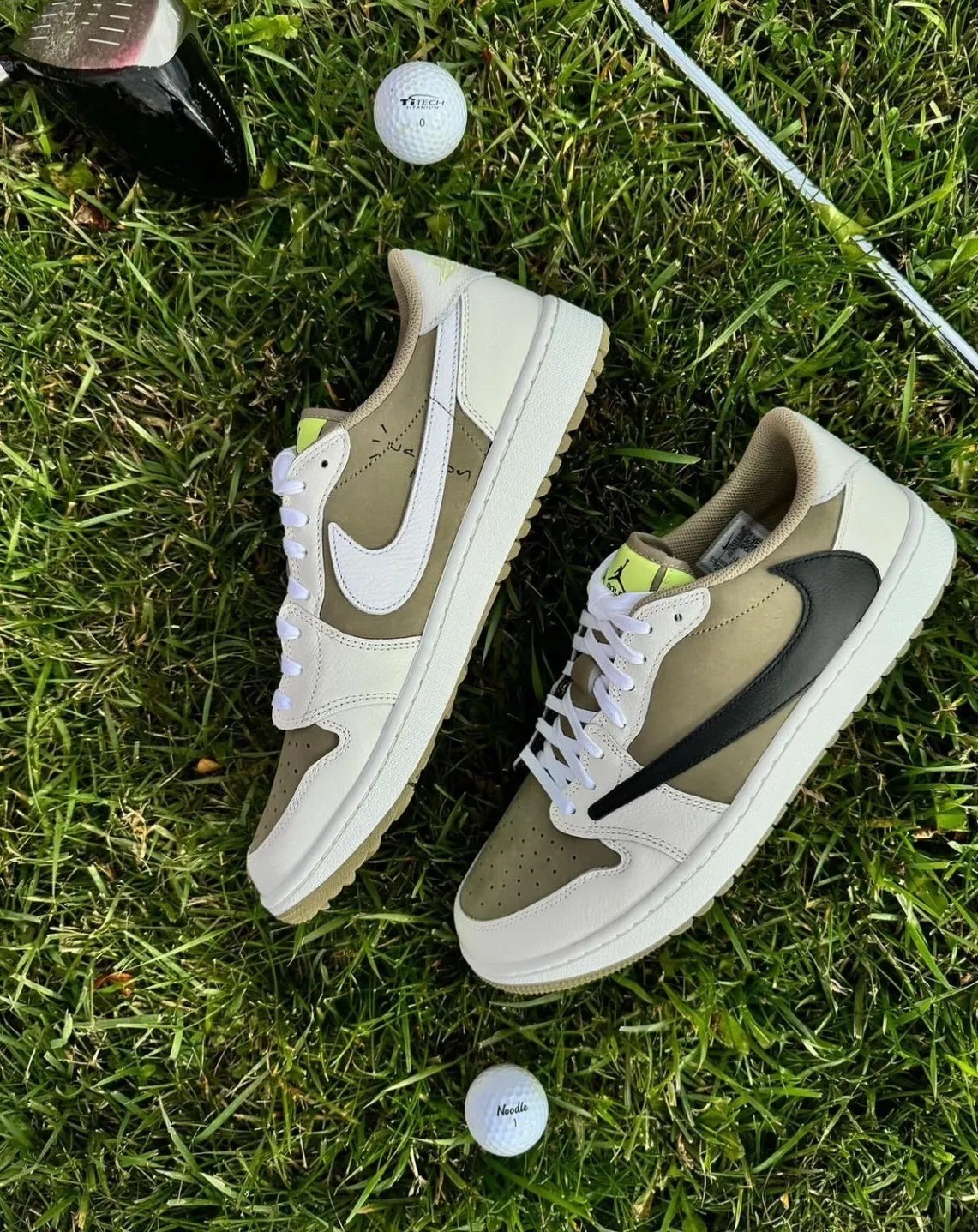 Nike Air Jordan 1 Retro Low Golf Travis Scott Neutral Olive