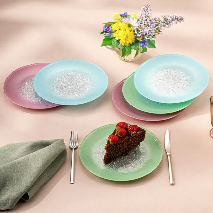 EMSAN PASTEL 6 Nəfərlik Şüşə Şirniyyat Qabı