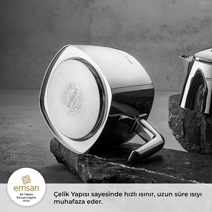 Emsan Tea Time Çaydanlıq Dəsti Kiçik, Paslanmayan Polad