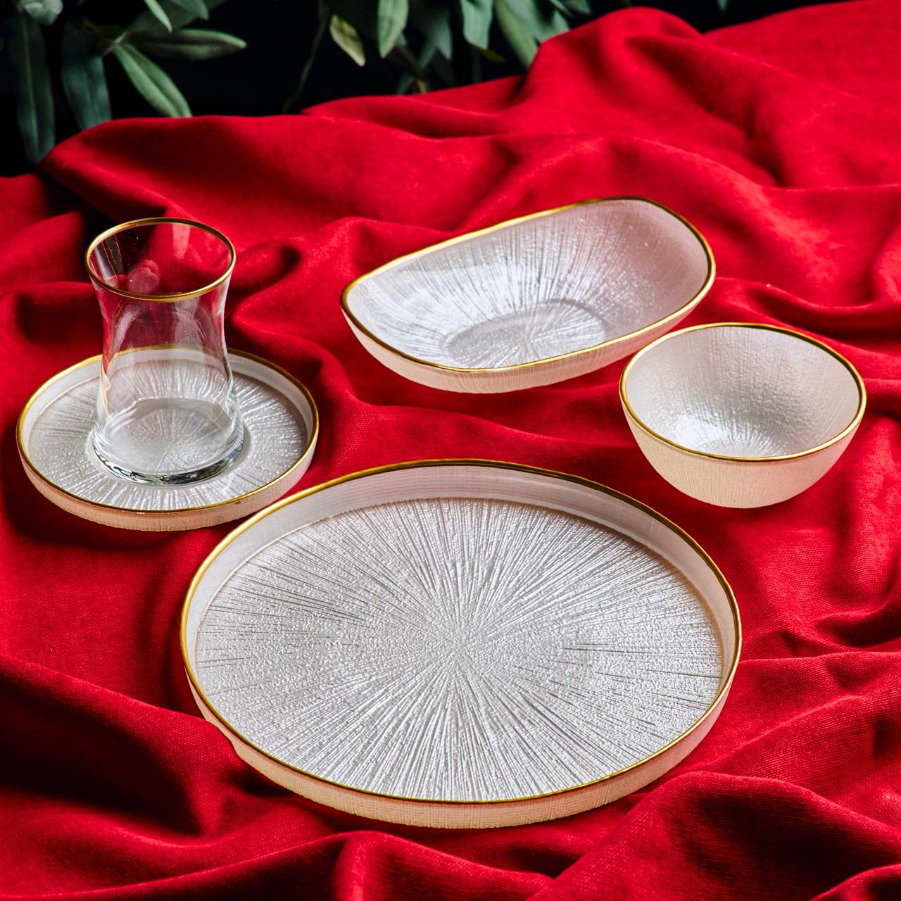 Serwant Rexy 19 Parça Səhər Yeməyi Dəsti – Soyuq Yaldız