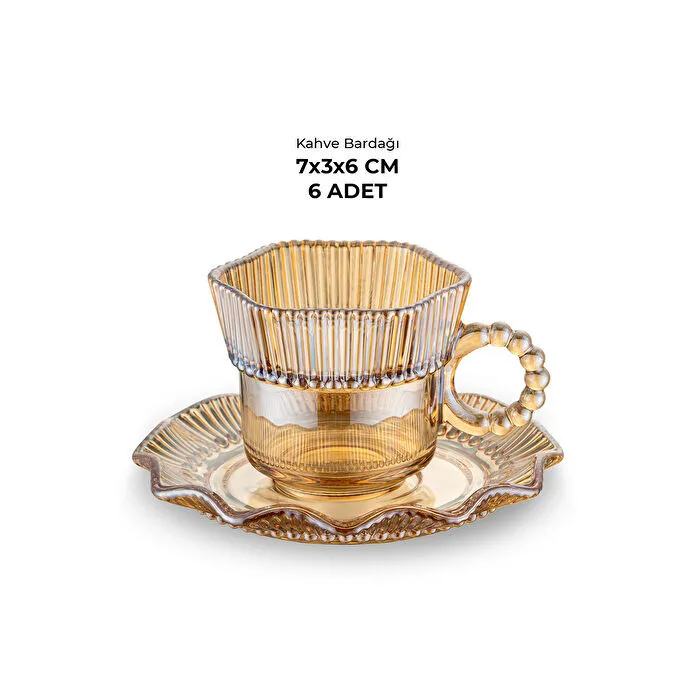 Emsan Hatrı Var Amber 80ml 6’lı Qəhvə Fincanı – Amber