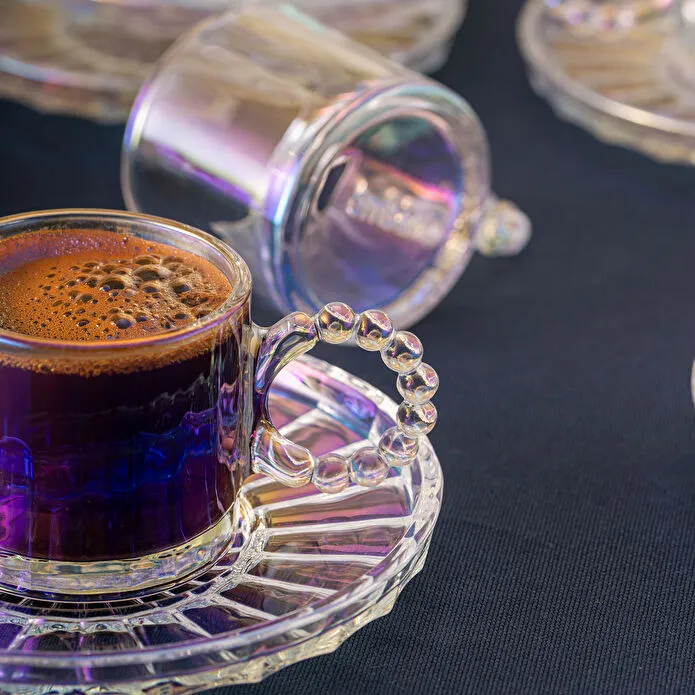 Emsan Muhabbet 100 ml 6-Lı Qəhvə Fincanı Rainbow