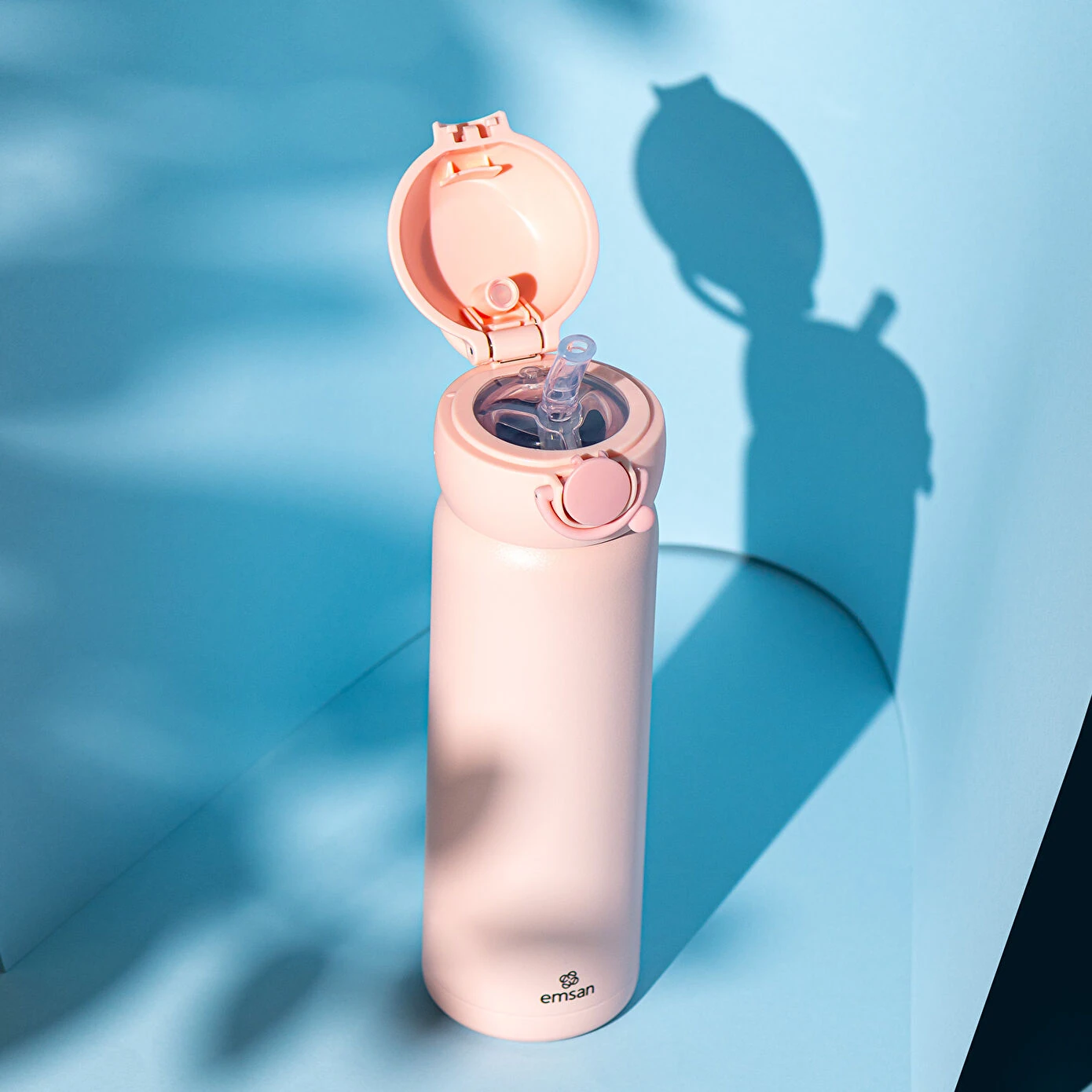 Emsan Terry Pipetli Polad Termos 500 Ml, Çəhrayı