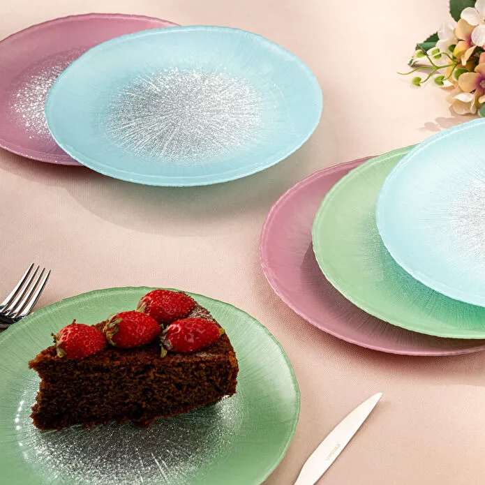 EMSAN PASTEL 6 Nəfərlik Şüşə Şirniyyat Qabı