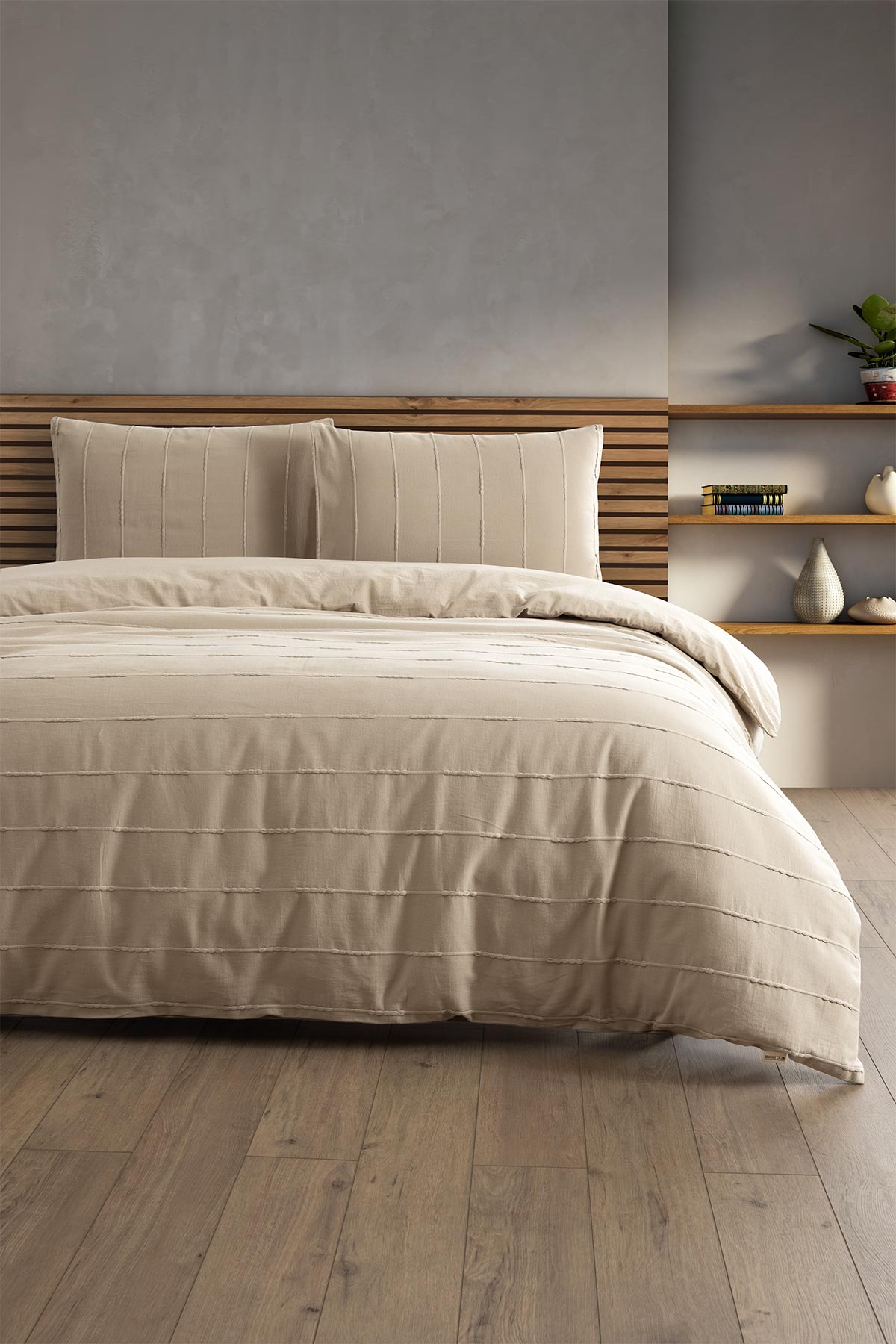 SERWANT HOME SEDEF YATAQ DƏSTİ BEJ İKİ NƏFƏRLİK